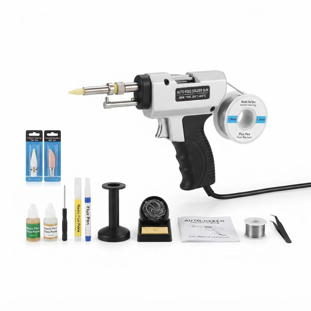 Kit de Pistola de Soldadura Automática HEROLASER — Calentamiento Cerámico, Punta de Precisión y Accesorios